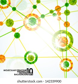 eps10, molecular structure, abstract background