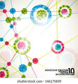 eps10, molecular structure, abstract background
