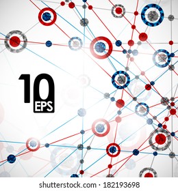 eps10, molecular structure, abstract background