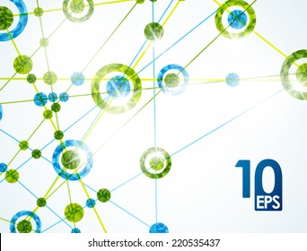 eps10, molecular structure, abstract background