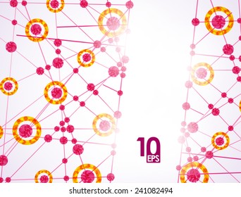 eps10, molecular structure, abstract background