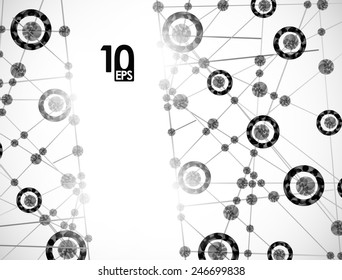 eps10, molecular structure, abstract background