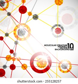 eps10, molecular structure, abstract background