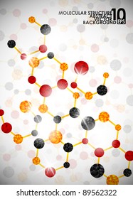 eps10, molecular structure, abstract background