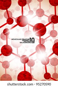 eps10, molecular structure, abstract background