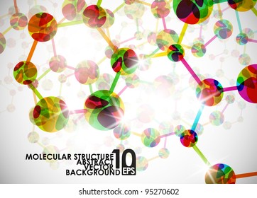 eps10, molecular structure, abstract background