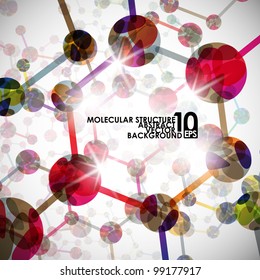 eps10, molecular structure, abstract background