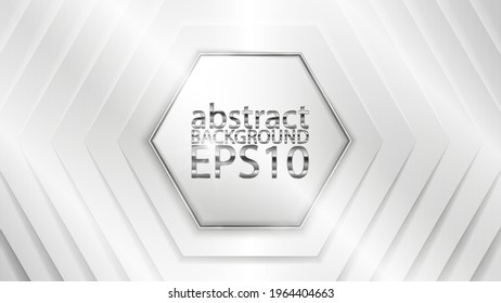 EPS10 monochrome abstract vector background. Graphic effect based on hexagon in relief with their shadows. An easy to use element. Perfect for any use.