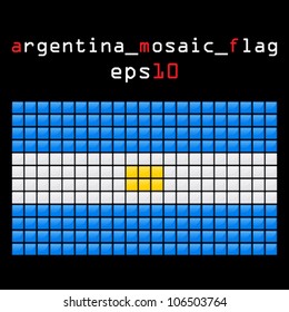 EPS10 mosaic ARGENTINA flag