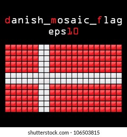EPS10 mosaic DANISH flag