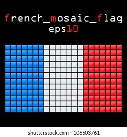 EPS10 mosaic FRENCH flag