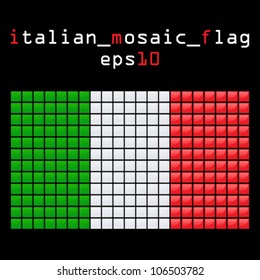 EPS10 mosaic ITALIAN flag