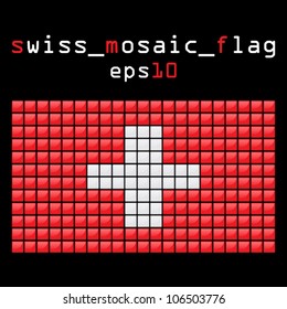 EPS10 mosaic SWISS flag
