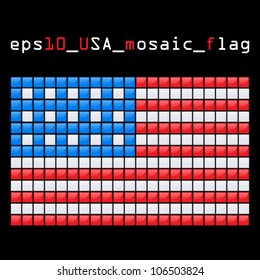 EPS10 mosaic USA flag