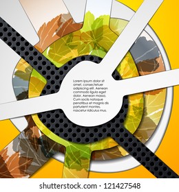 eps10, multi layered abstract background with the theme of autumn