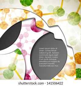 eps10, multi layered abstract medical background with the theme of DNA