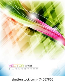 eps10 multicolor wave vector layout with space for your text