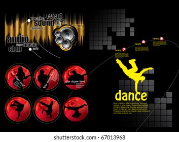 EPS10 music composition set - vector illustration