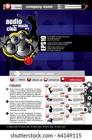 Eps10 music event vector website template