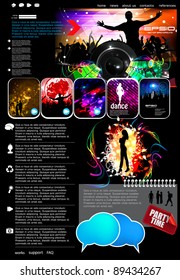 EPS10 Music Website Template - Vector Design