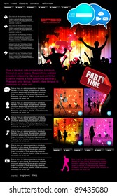 EPS10 Music Website Template - Vector Design