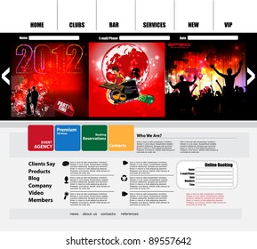 EPS10 Music Website Template - Vector Design