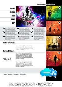 Plantilla de sitio web de música EPS10 - Diseño de vectores