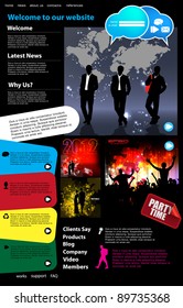 EPS10 Music Website Template - Vector Design