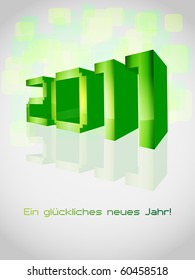 EPS10 New 2011 Year Vector Card With German Text