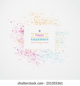 EPS10 paper design speech bubble with watercolor splash for web page banner, wallpaper, brochure cover - valentine's day version