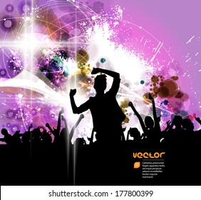 EPS10 party people vector background 