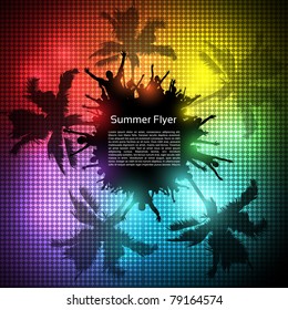 EPS10 Party People Vector Background - Dancing Young People