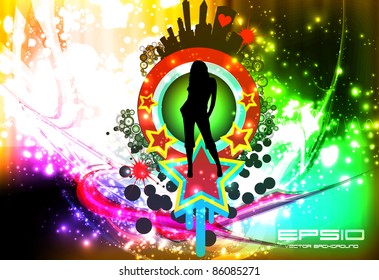 EPS10 party people vector background