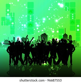 EPS10 party people vector background