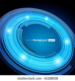 EPS10 Perspective Abstract Retro Technology Circles Vector Background