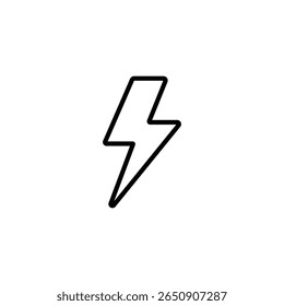 eps10 Power vector line art Icon illustration isolated on white background.