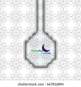 EPS10. Ramadan Karim Arabic calligraphy Islamic paper banner template