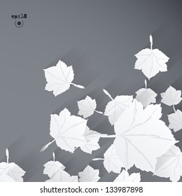 eps10, realistic elements, spring leaves