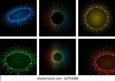 EPS10 Set of Colorful Abstract Background Vector