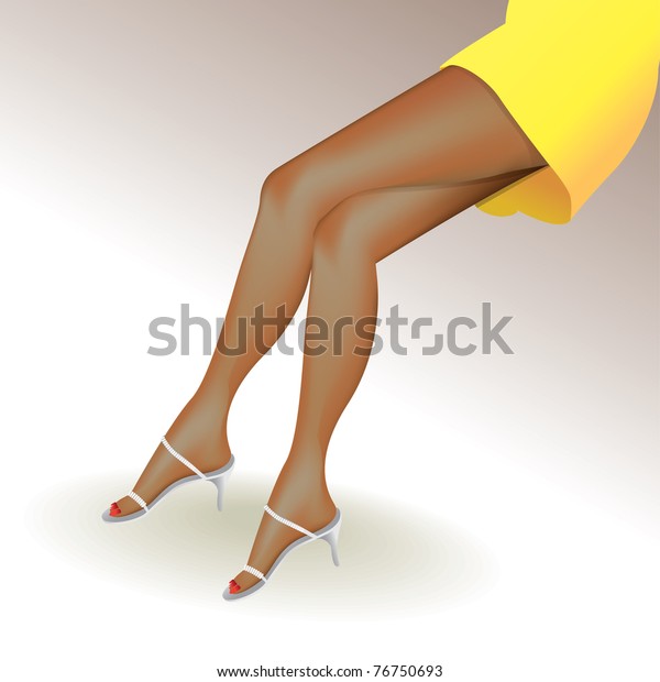 Eps10 Sexy Woman Legs Shoes Illustration Stock Vector Royalty Free 76750693 