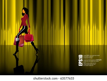 Eps10 shopping vector illustration