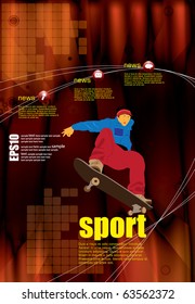 Afiche de skateboard Eps10