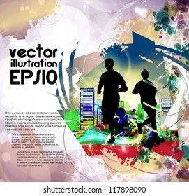 Ilustración vectorial deportiva Eps10