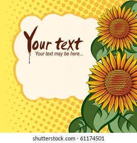 Eps10 sunflower background