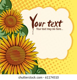Eps10 sunflower background