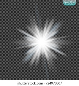 EPS10. The sun's light effect. Sun rays