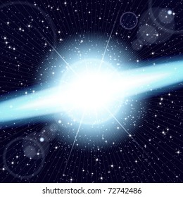 Eps10 supernova explosion in outer space