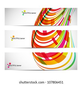 eps10, three banners with abstract background