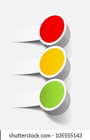 eps10, traffic lights in the form of a sticker