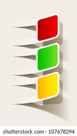 eps10, traffic lights in the form of a sticker